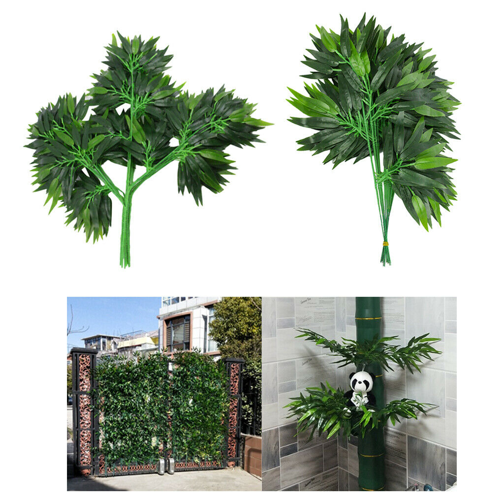 24pcs Artificial Bamboo Plant Bush Plant Stems 50/65cm for Indoor Home Decor