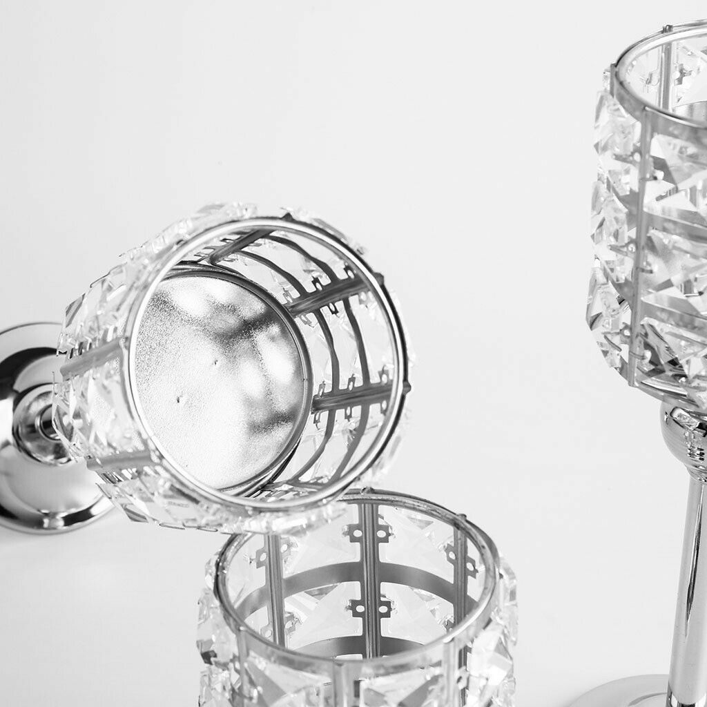 Crystal Candle Holder Candelabra Party Centerpiece Candlestick Home Decor S