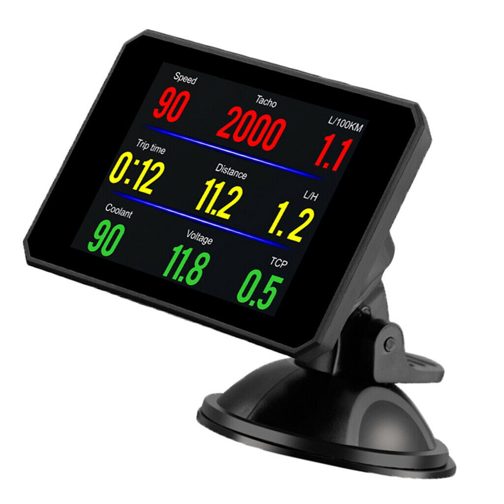 P16 TFT Head Up Display Car Speed On-Board Computer Windshield Projector