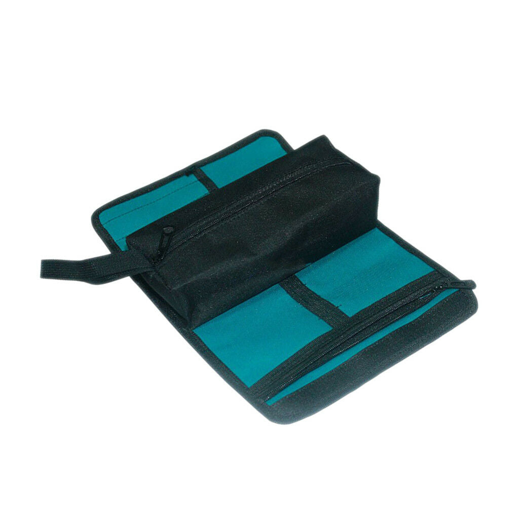 Waterproof Oxford Fabric Bag Electrician Roll Up Repairing Tool BagS Blue