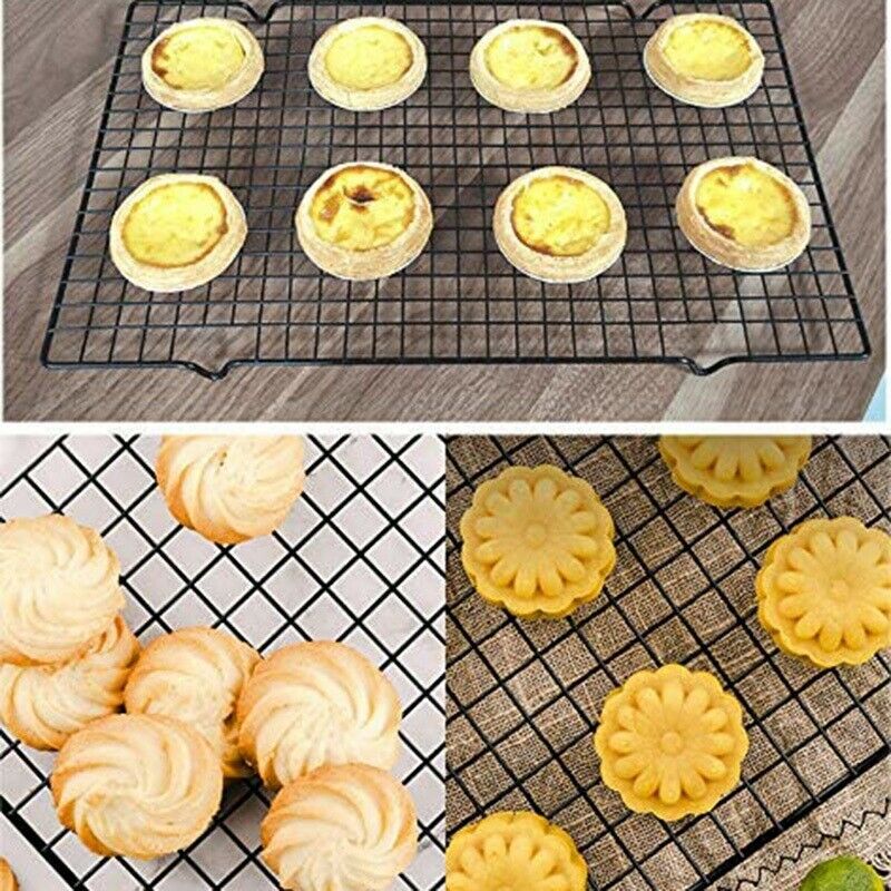 2Pcs Cooling Racks for Baking Non Stick Metal Cake Cooling Wire Roasting RacW3X5