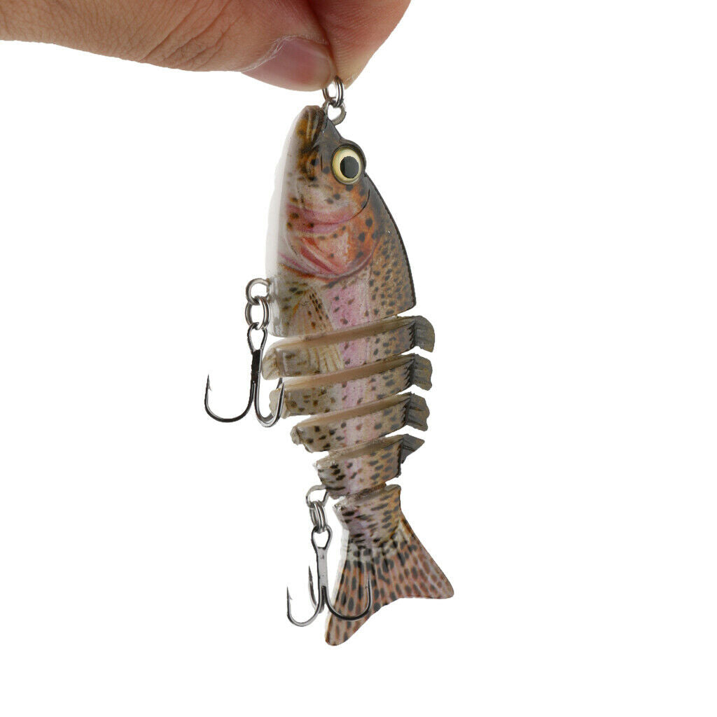 3.5" Multi Jointed Bass Pike Fishing Hard Lure Swimbait Minnow LIFE-LIKE