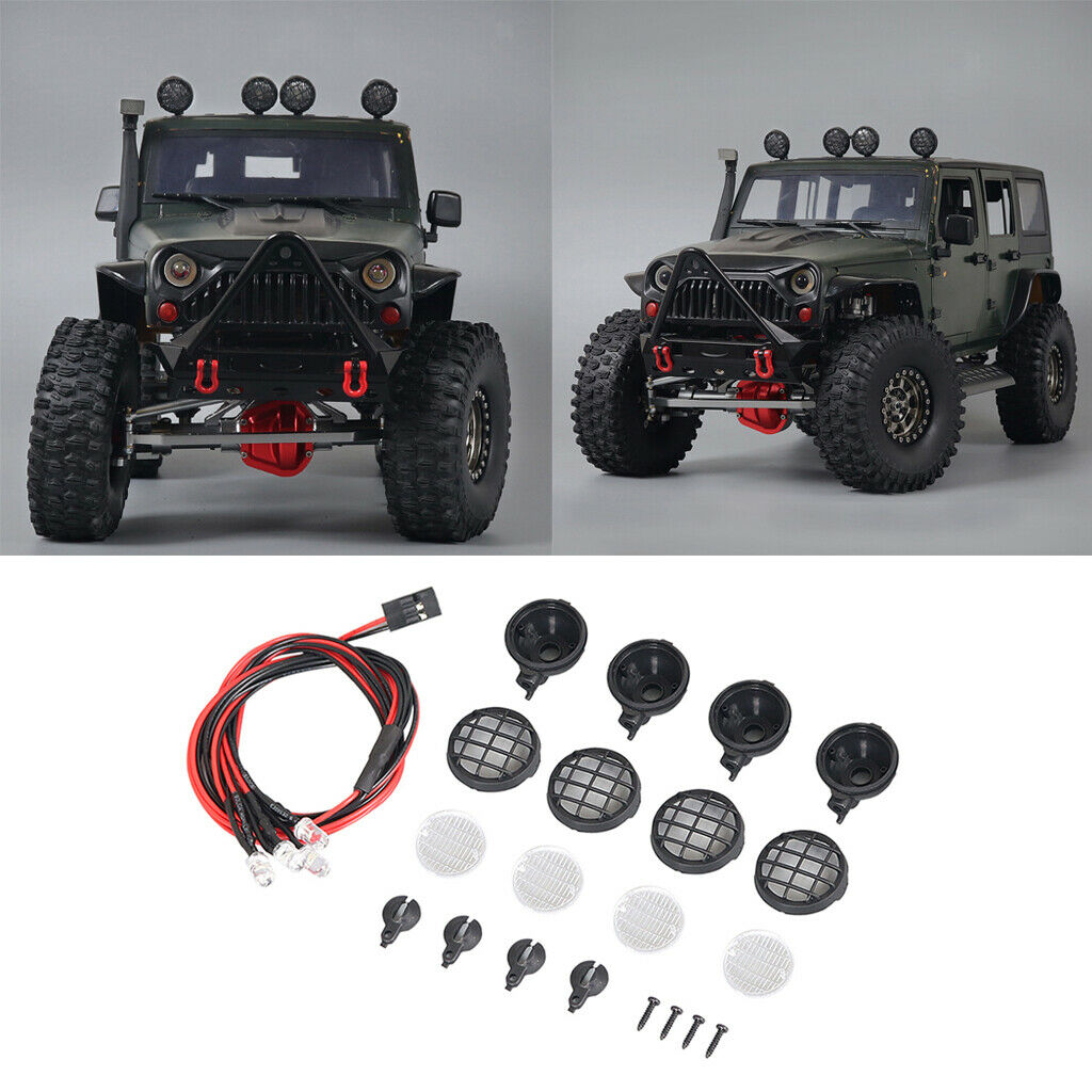 4pcs RC LED Light Car Roof Lamp for 1/10 RC Crawler Car Accessoriesï¼†Parts