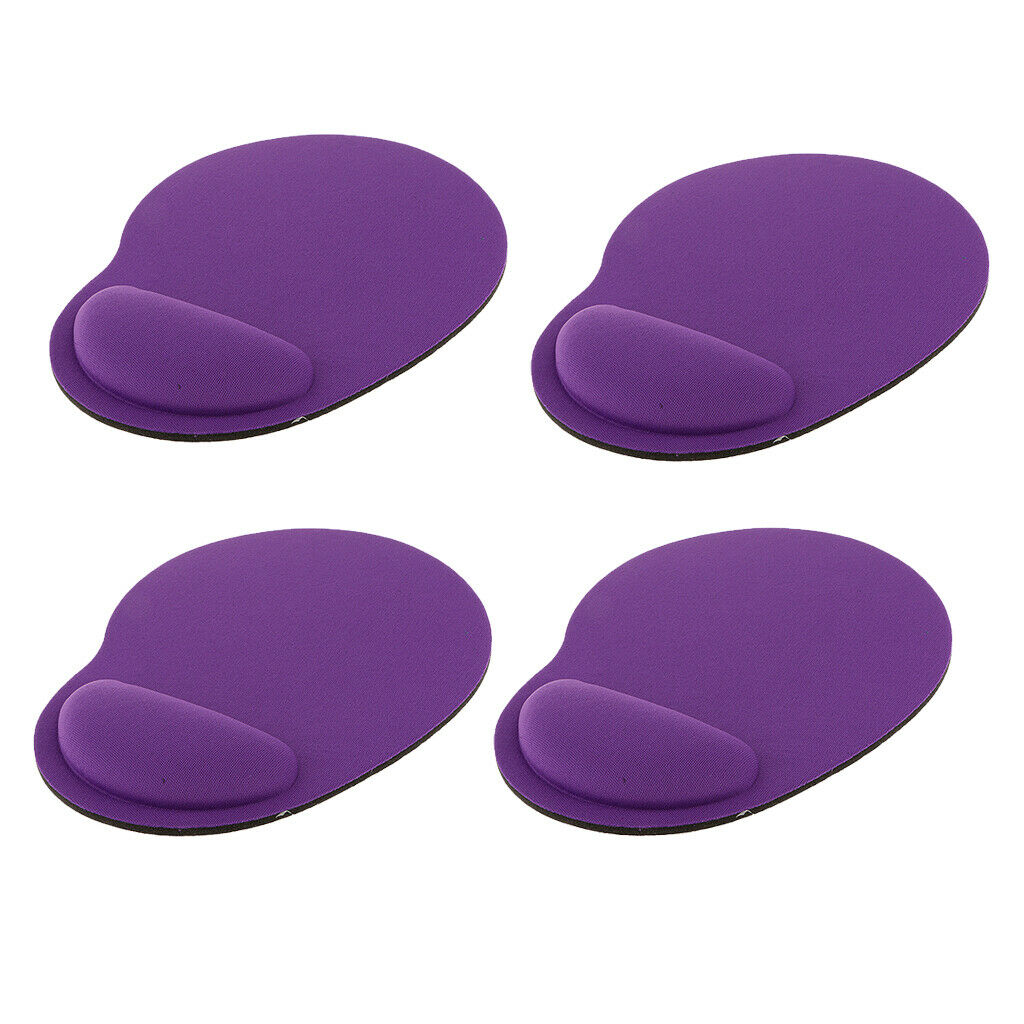 4Pcs Desktop NoteBook Purple Rest Support Mouse Game Pad Gel Funny