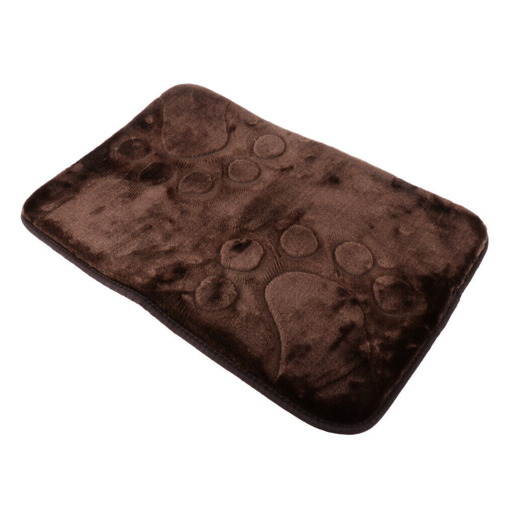 Washable Absorbent Soft Foam Bath Mat Bathroom Shower Rug Non Slip Brown