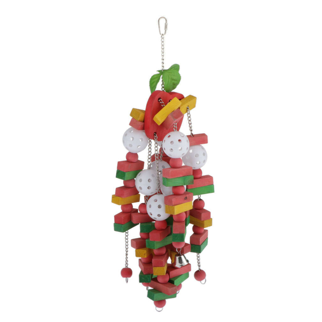Parrot Chew Parrot Birds Swing Wooden Blocks Toys For Small Large Birds