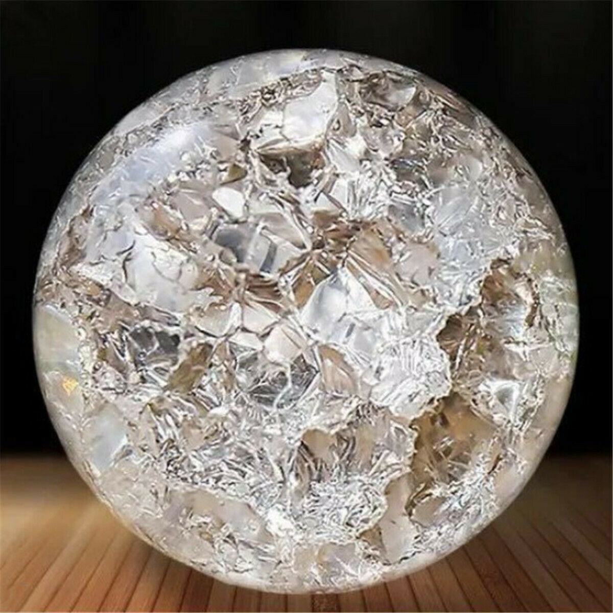 50mm Mascot Fengshui Glass Crystal Ball  Water Aquarium Fountain Spinning Decor