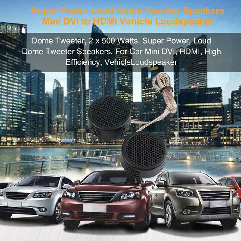 2X Car Mini Sound 500W Dome Tweeter Loudspeaker Loud Speaker Super Power .l8