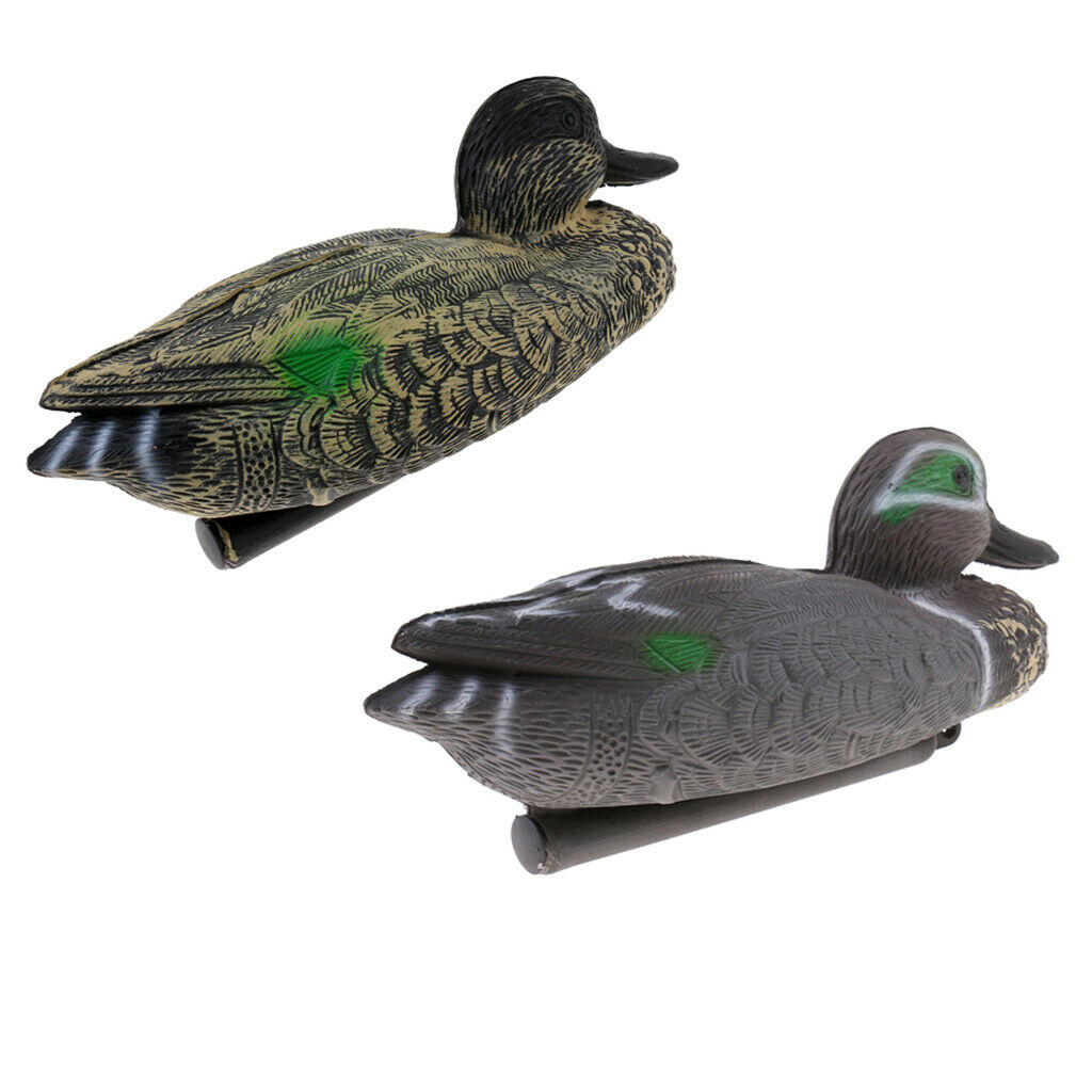 2 Pieces XPE Floating High Simulation Duck Decoy Hunting Decoy Garden Decor
