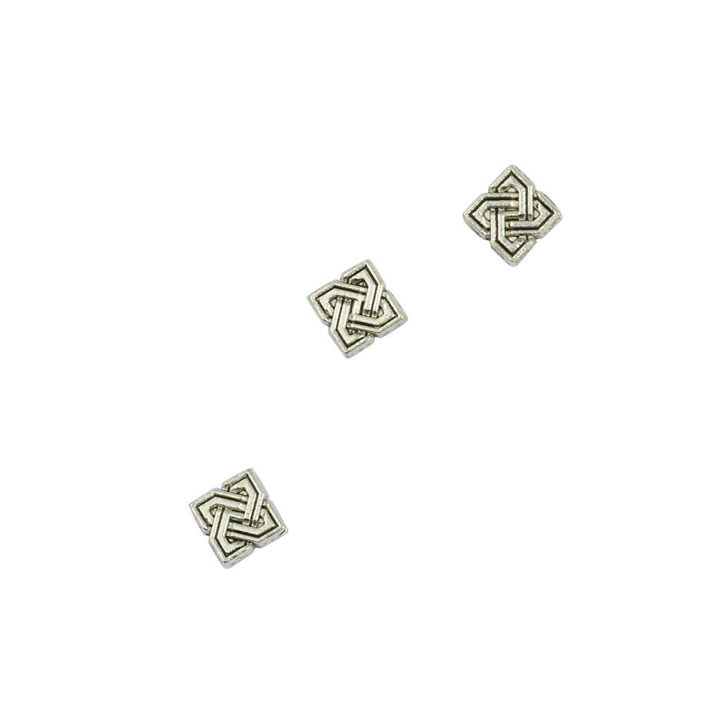 100 Pieces Celtic Knot Connector Beads 7x7mm Spacer Beads for Earring Bracelet