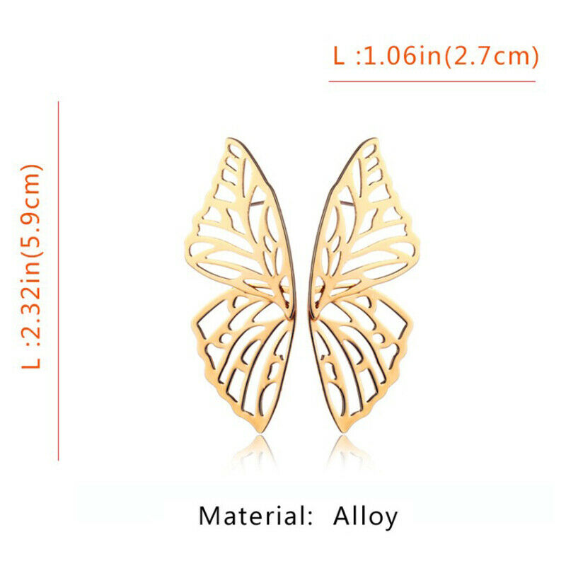Women Hollow Butterfly Drop Dangle Earring Metal Geometric Earrings Jewel.l8