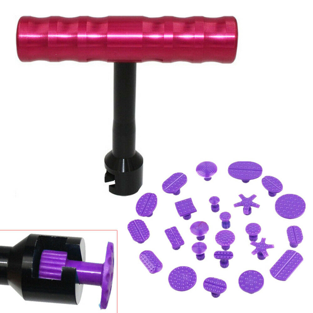 Universal 24x Auto Body Hail Dent Glue Puller Lifter Repair Tab T Bar Tool Set