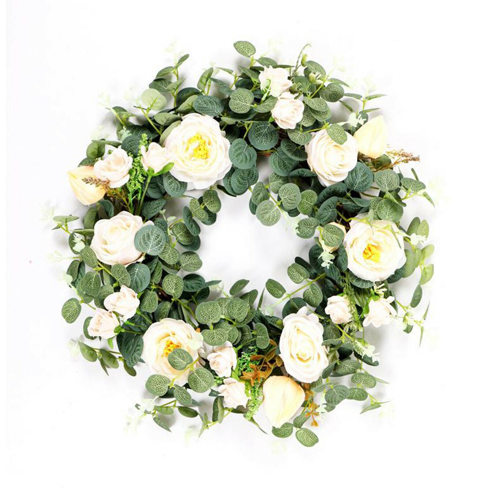 40cm Front Door Wreath Summer Spring Floral Decoration Garland Home Decor