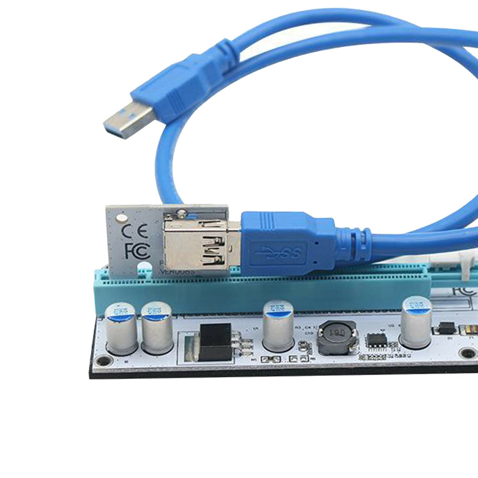 10Pcs PCI-E Express Riser Card 008s 1x to 16x Adapter Card USB3.0 Extender
