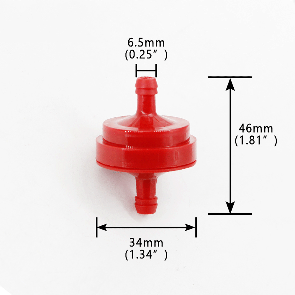 10 PCS Fuel Filter Lawn Mower 1/4 Inch Inline Gas Fuel Filter Replacement LIN