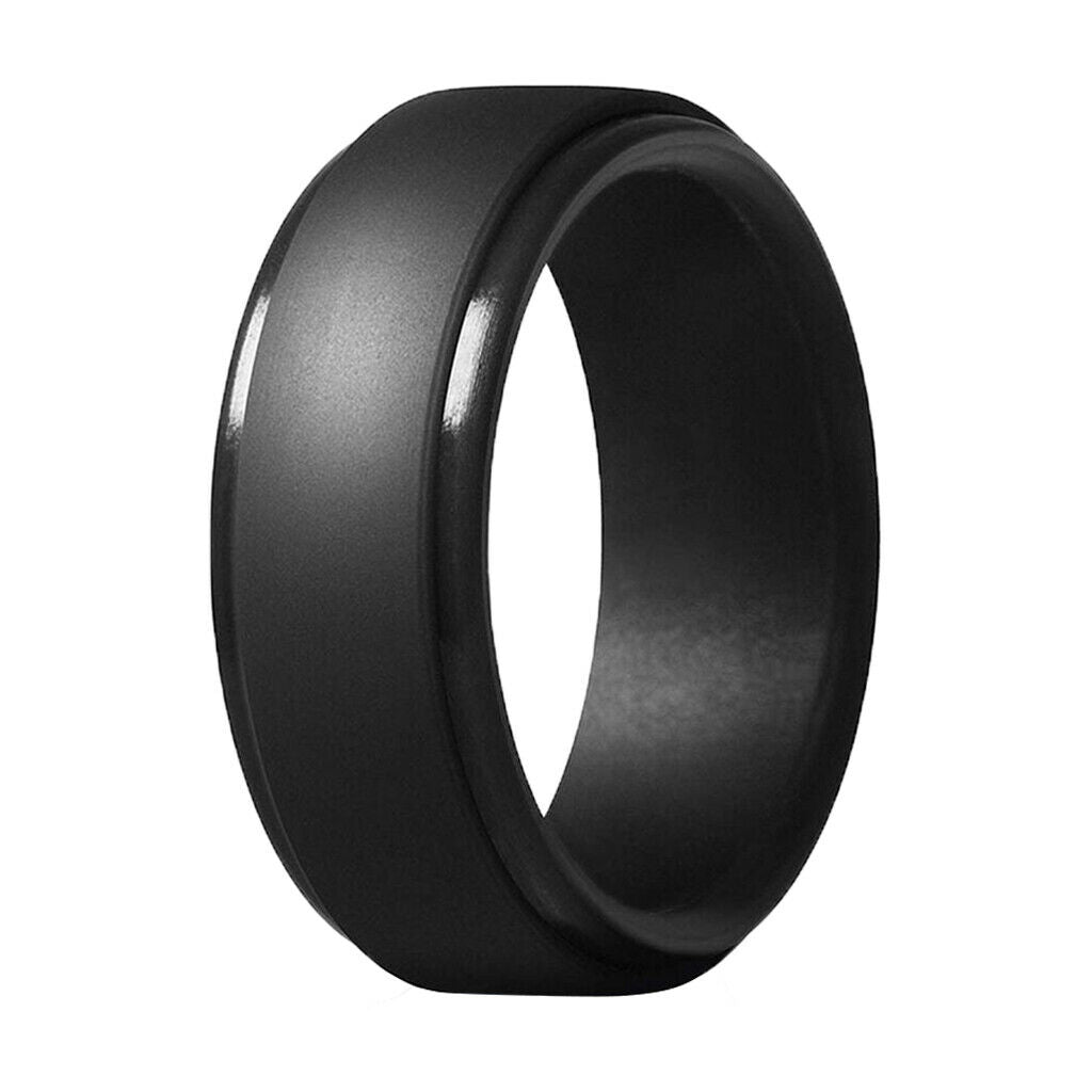 8 Pieces Silicone Rings Men Women Band Sport Rings Outdoor Rings Size 14
