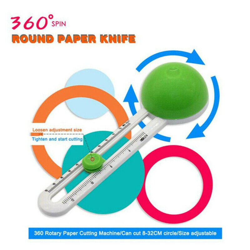 Simple Round Cutter Shear Patchwork Round Paper Clip Cutting Office Supplies