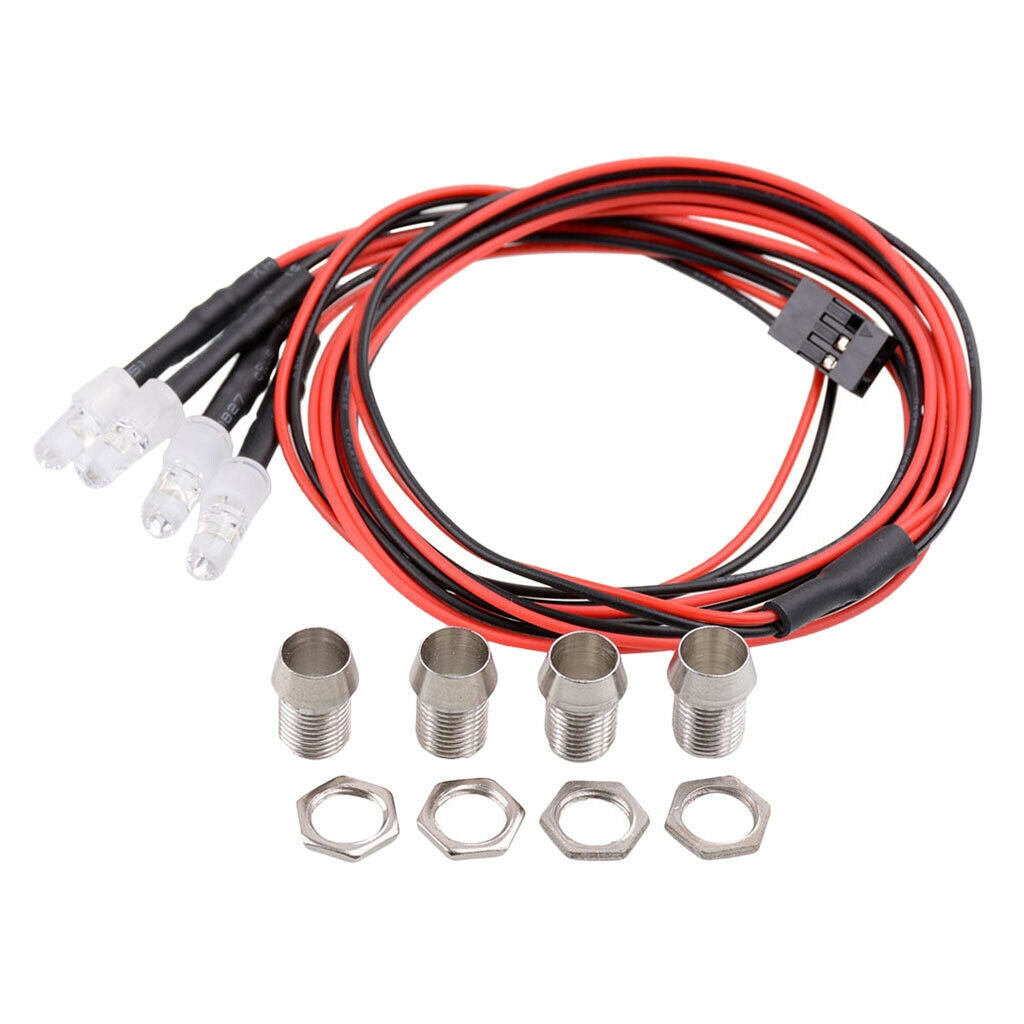 RC 12 Led Headlights Kit Roof Light for 1/5 1/8 1/10 1/12 1/16 RC Vehicle