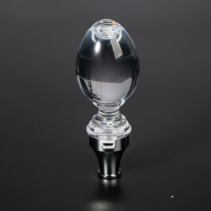 1X Universal LED Light Transparent Manual Car Gear Shift Knob Shift USB Charging