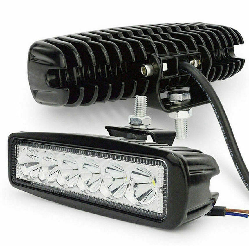 18W 6LED 800LM Bright Light Spot Work Bar Driving Fog Offroad Car Lamp For Truck