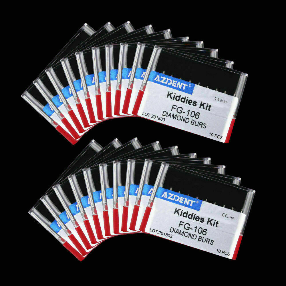 50Box Dental Baby Diamond Burs Children FG-106 For Handpiece 10Pcs/Kit AZDENT