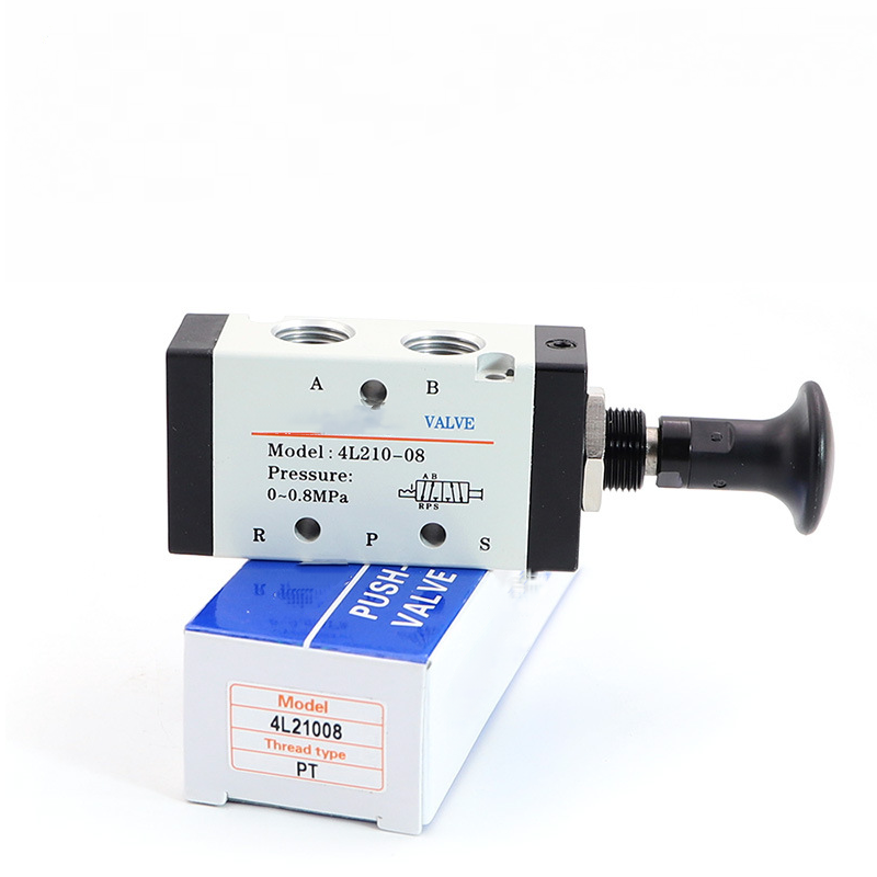 Pneumatic Hand Push-Pull Air Valve 3Way2 Position 1/4bspt and Connector 4L210-08