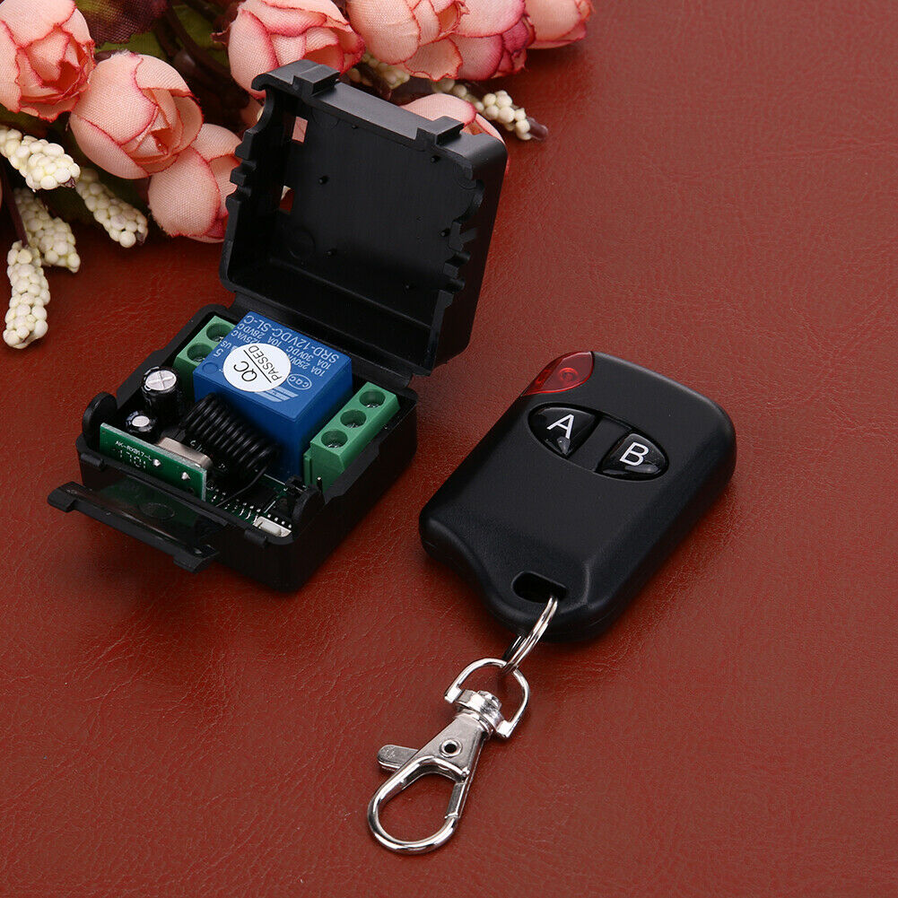 12V Relay Wireless Remote Control Lamp Two Key LED Switch Transceiver @