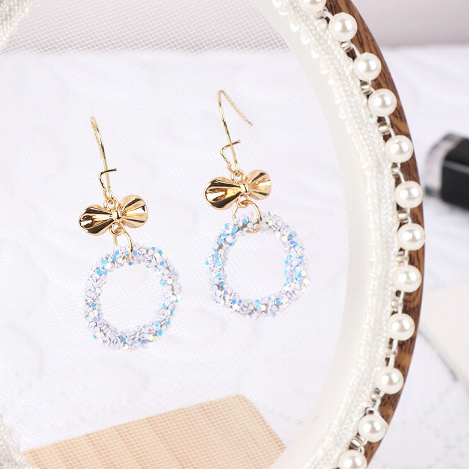 Lace Earring Stud Holder Stand Rack for Girls Women Party Photography Props