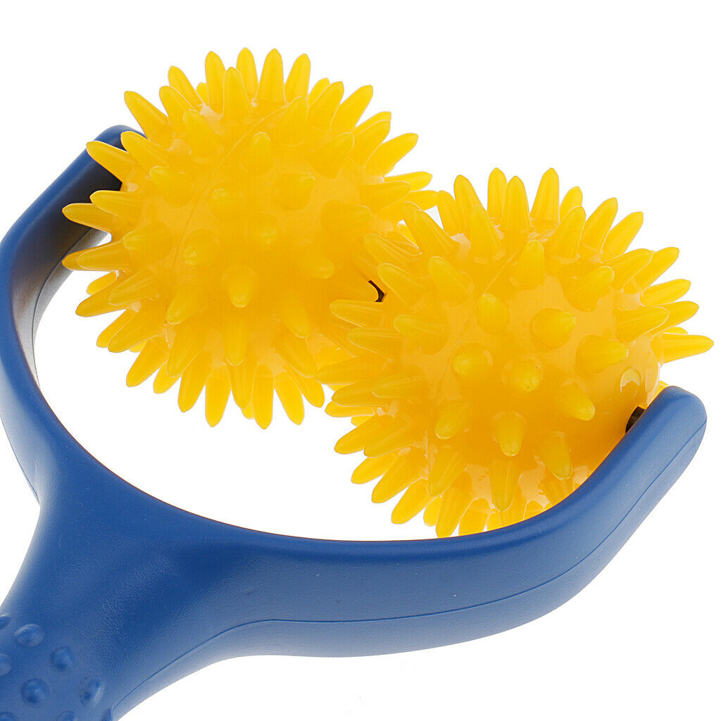 Acupuncture Shoulder Muscle Massager Roll Massage Ball  Blue + Yellow