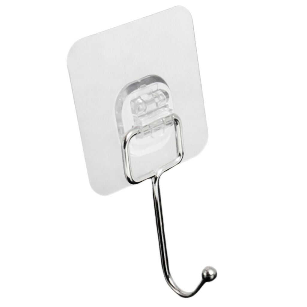 Self Adhesive Firmly Stick On Door Wall Tile Stainless Steel Hook Hanger