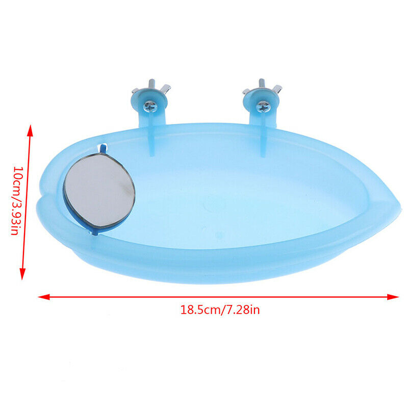 Bird Bathtub With Bird Mirror Small Oval Bird Bathtub Pet Cage Accessori.l8
