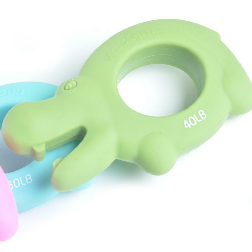 Strength Finger Silicone Hand Grip Muscle Power Training Exerciser Green
