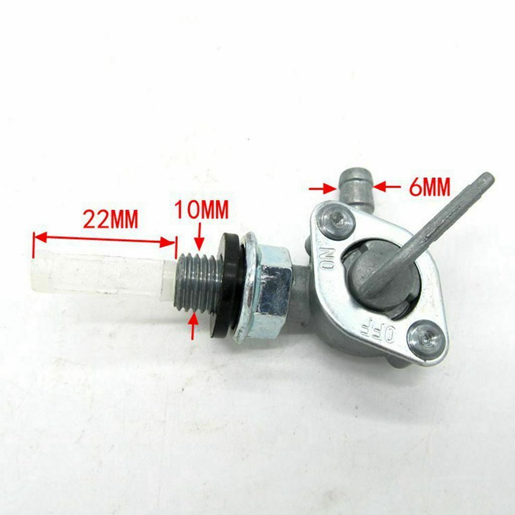 10mm Gas Petrol Fuel Tank Switch Tap Petcock Valve for ATV