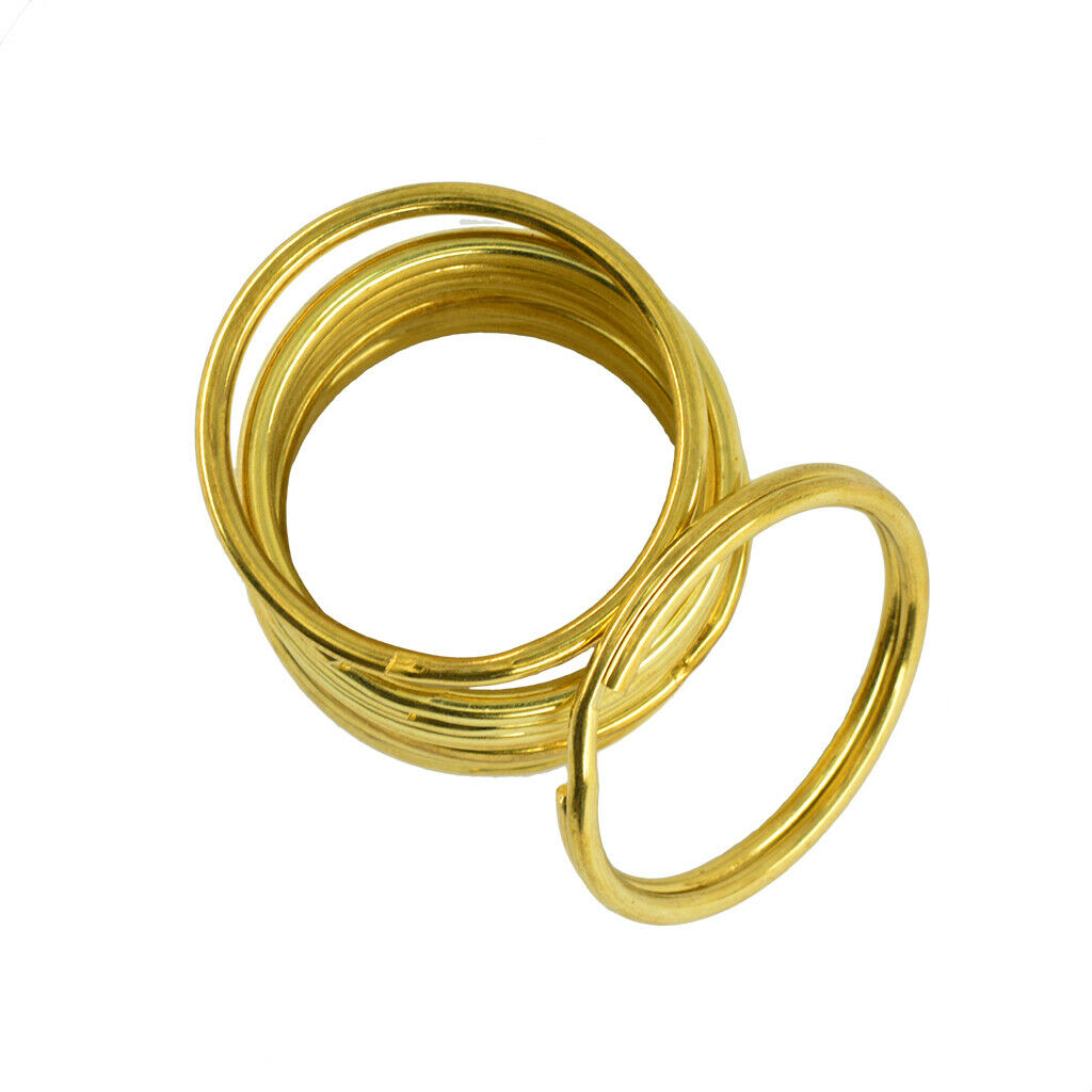 20pcs Brass Split Key Rings Keys Chain Bag Charms Clasp Loop Findings 15 mm