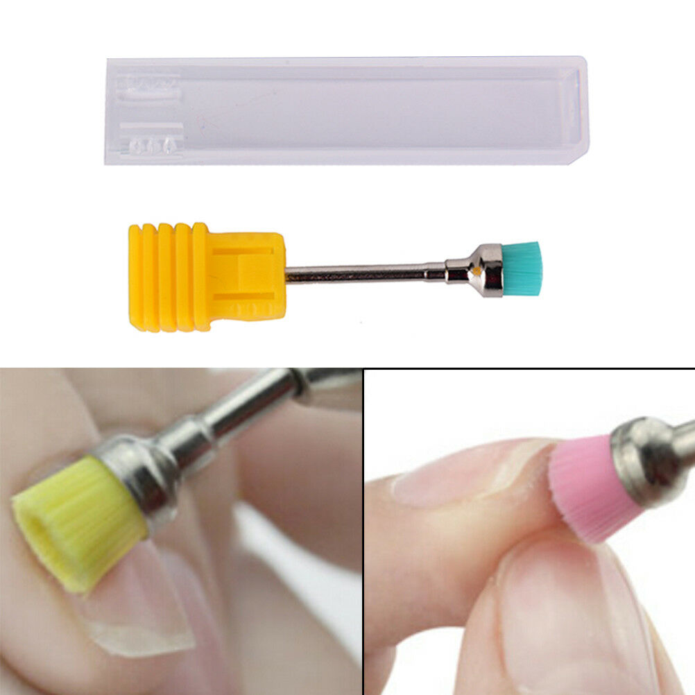 2Pcs Drill Brush Electric Nail Art File Drill Bit For Cleaning Brush ManicurY1