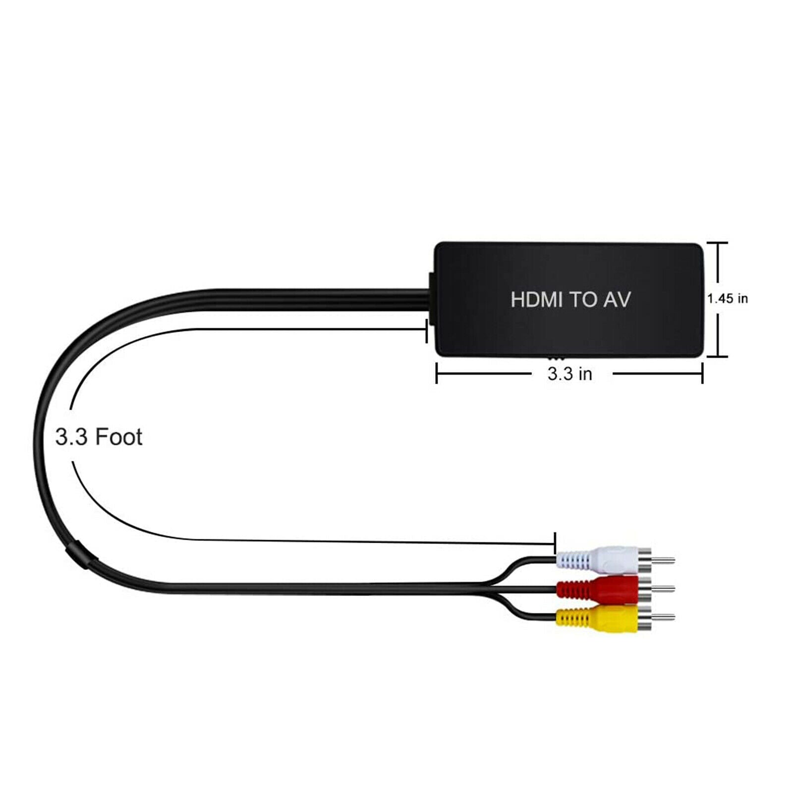 HDMI to AV Converter Audio   NTSC for Old TV HDTV Box Video Recorders