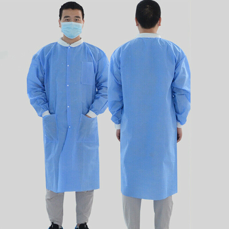 1pcs Disposable Medical Laboratory Isolation Cover Gown Surgical Clothes Unif KX