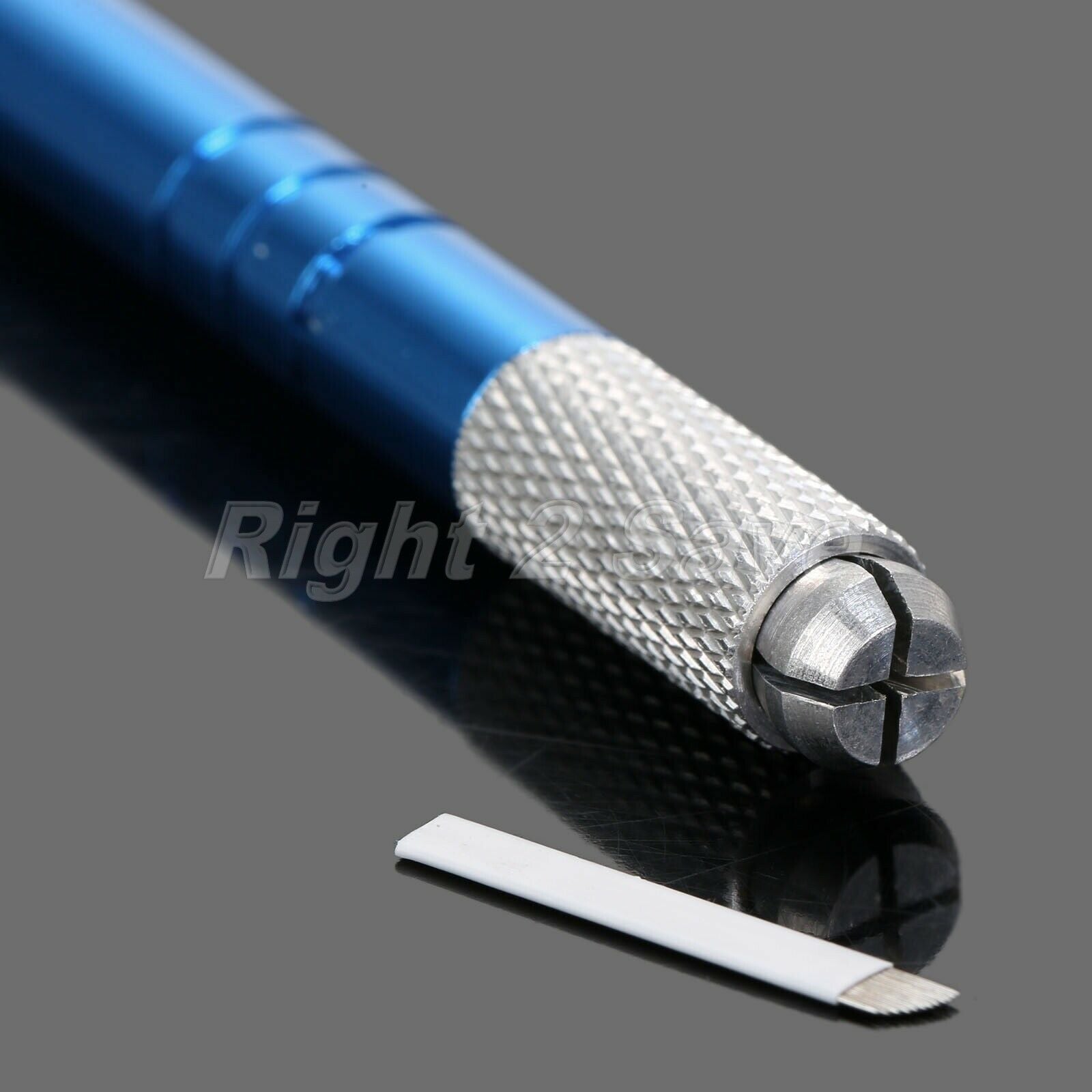 Blue Manual MicrobladIing Tattoo Pen Permanent Makeup Eyebrow Lip+12pin Bladex10