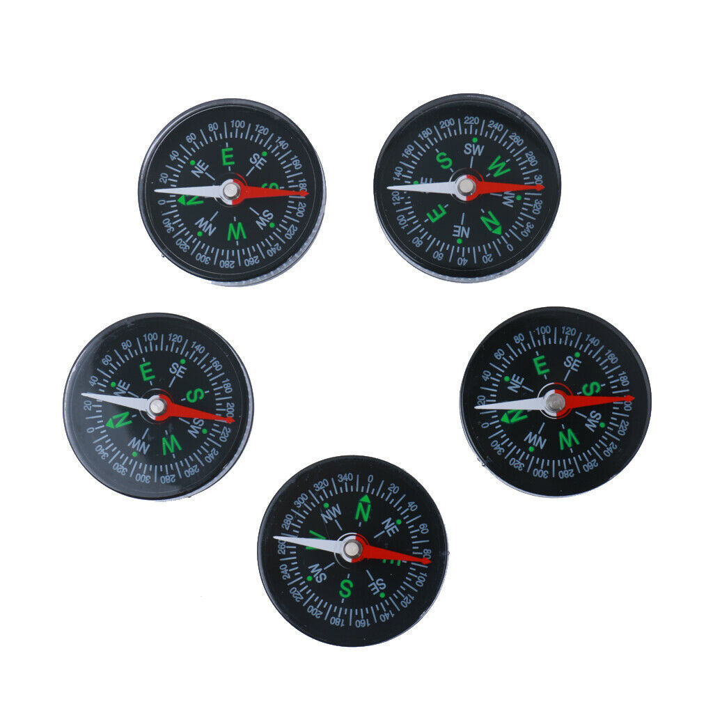 5 Lot Acrylic Compasses Mini  Watch Compass Outdoor Sports Set Tools