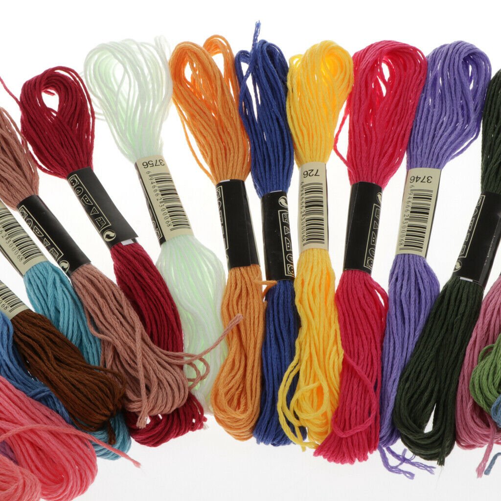 Embroidery Floss Kit 100 Colors Thread With  & Threader For Sewing