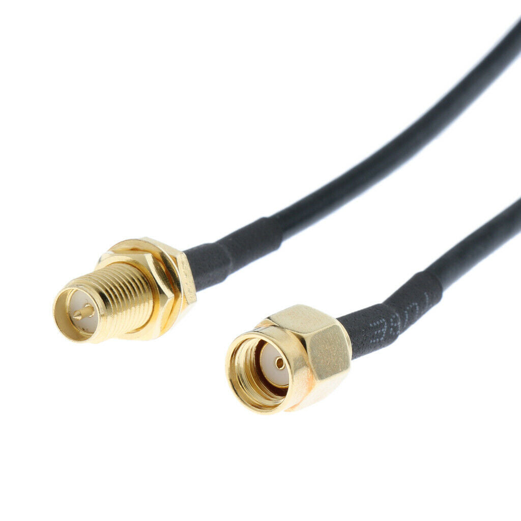 10m / 20m RP-SMA Male To Extension Cord Antenna Adapter Female Low Loss