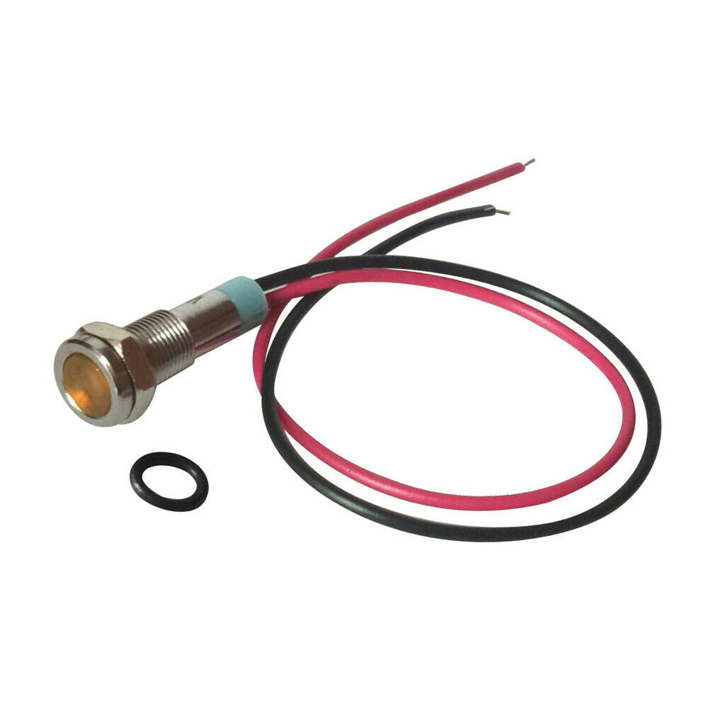 2 Pieces ï¼ˆYellow And Blueï¼‰ 220V Signal Power Supply LED Indicator Metal Lamp