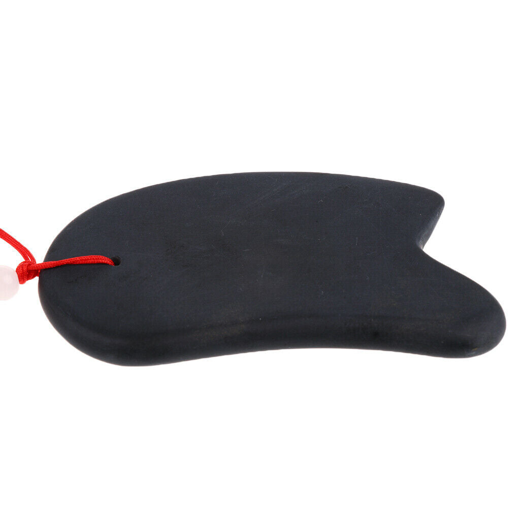 2pcs Black Stone Gua Sha Scraping Tool Guasha Massage Boards Scraper - Pressure