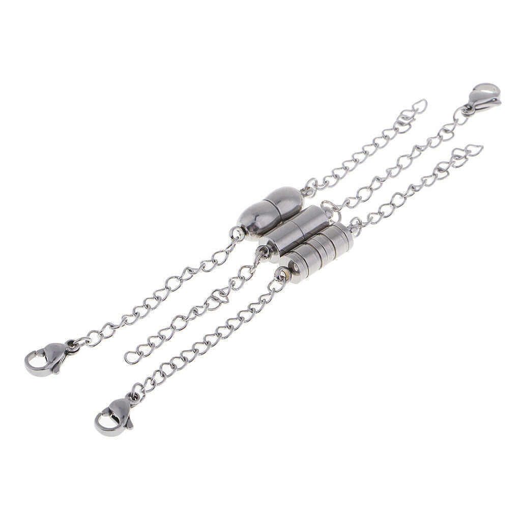 3pcs  Clasps with Chain for DIY Necklace Bracelet Jewelry Making