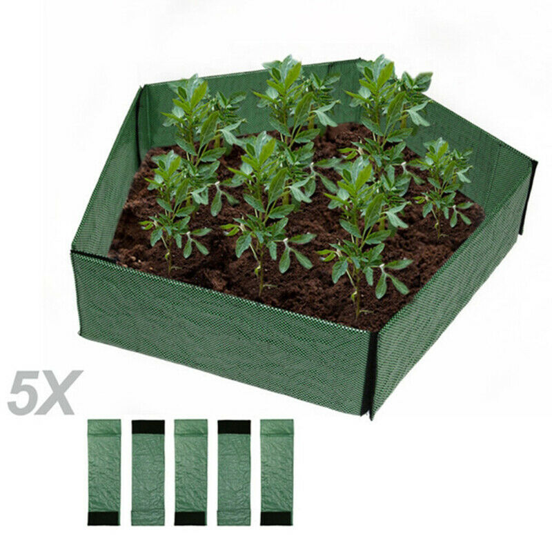 Mobile Polygonal Flowerbed Garden Box Duty Planter Box Bed for Growing Flowers