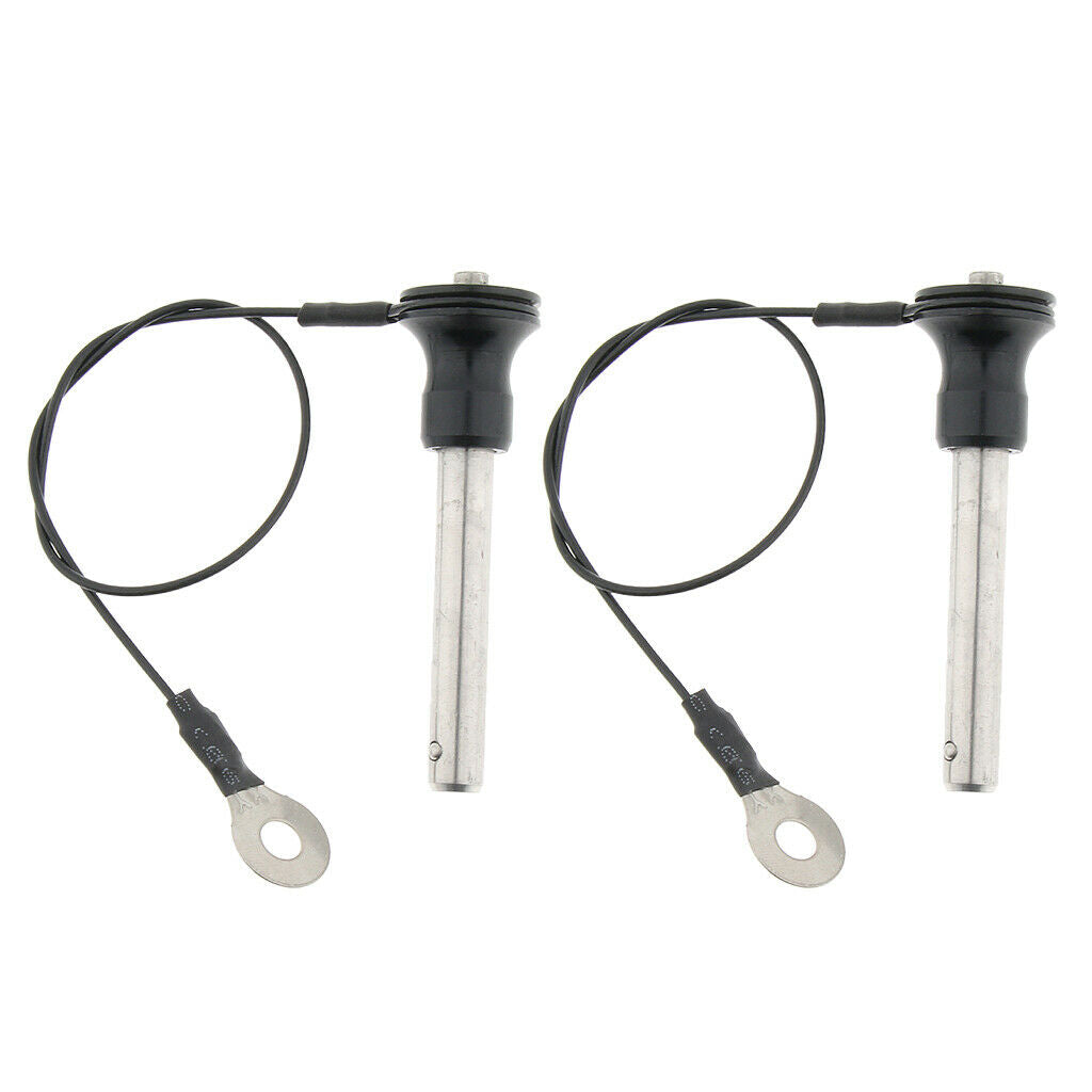 2 Pc Stainless Ball Lock Quick-Release Pin Push Button Fine Finish 8mm, 40mm