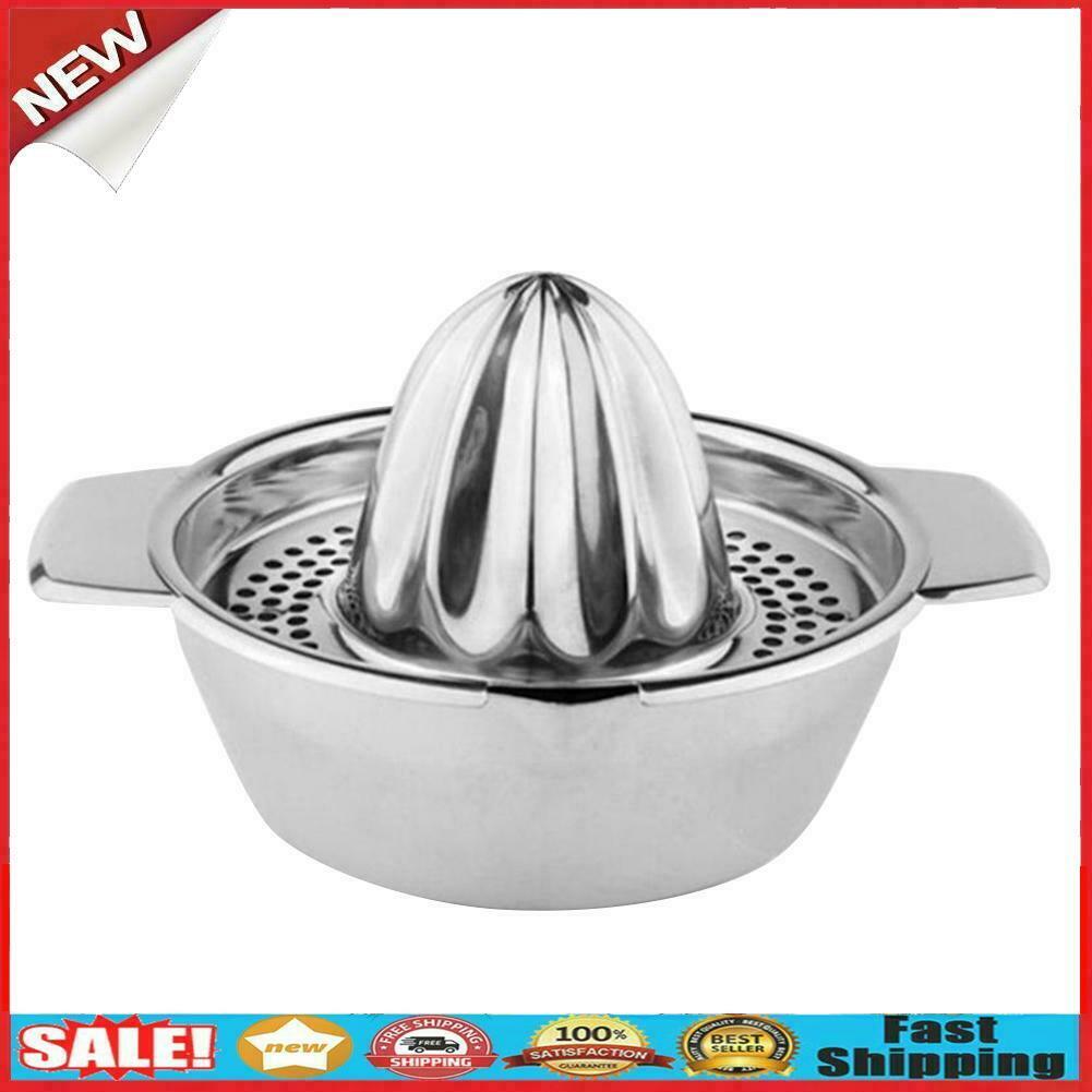Stainless Steel Manual Orange Juicer Lemon Fruit Juice Squeeze Filter Bowl  @