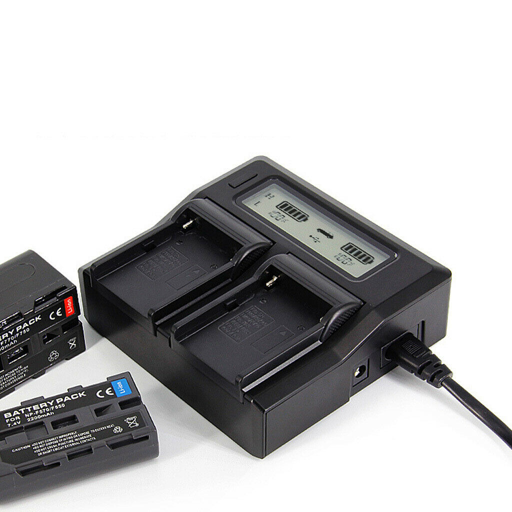 Smart LCD Display Dual Channel  Battery Charger for Sony A7R A5100A6000A6300