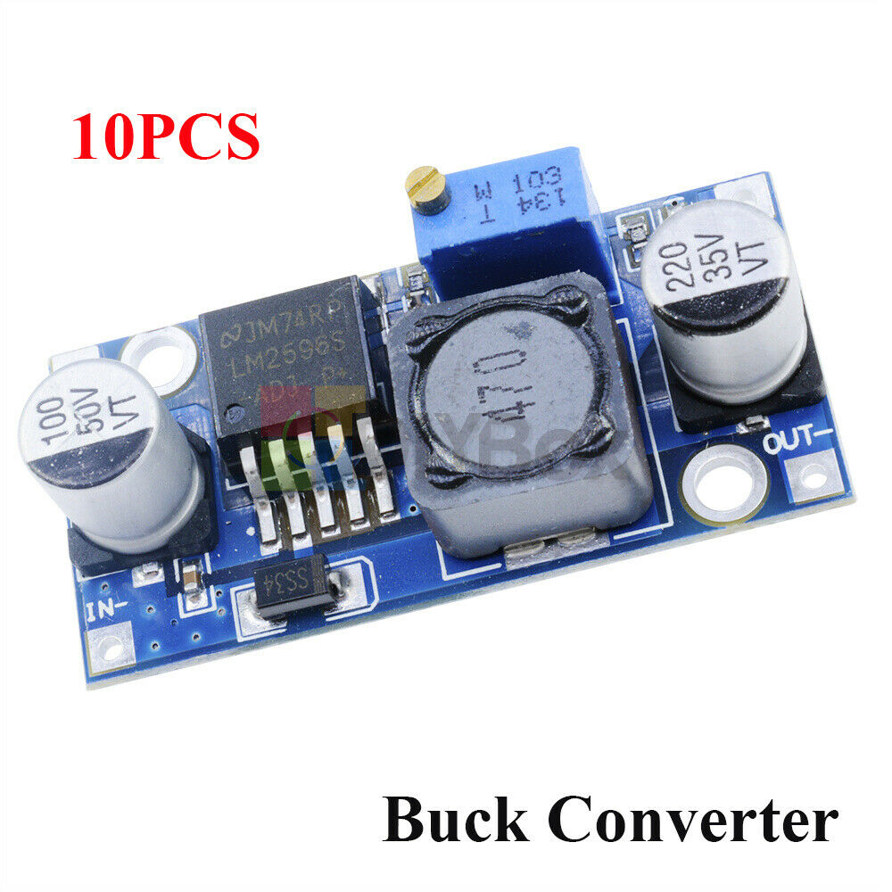10PCS LM2596 DC Adjustable Buck Converter step-down Power Module Output 1.23-30V