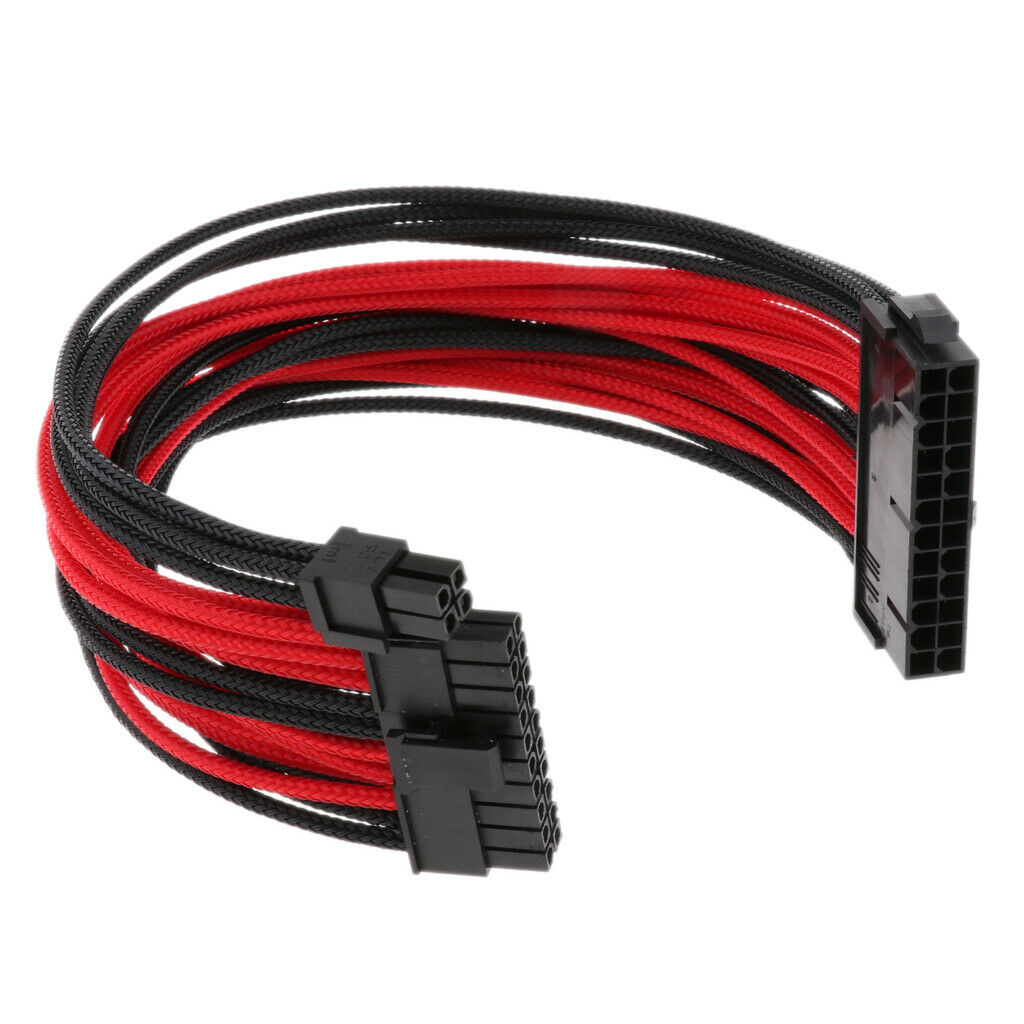 30cm ATX 24-Pin Male To Female PSU Motherboard Power Supply Extension Cable